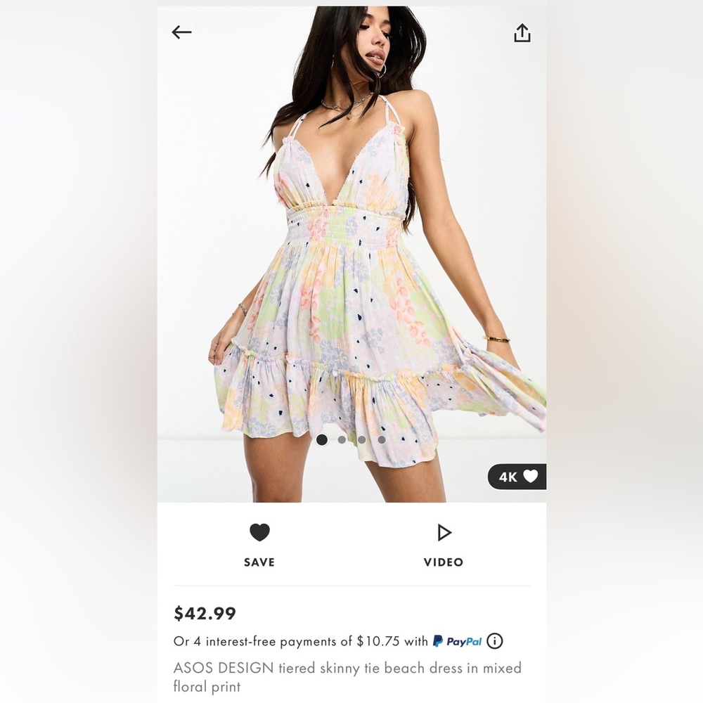 Asos floral beach dress